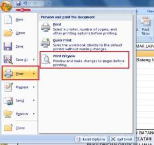 Print File Excel Agar tidak terpotong