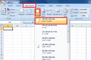 cara print excel agar tidak terpotong