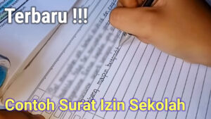 Contoh surat izin tidak masuk sekolah