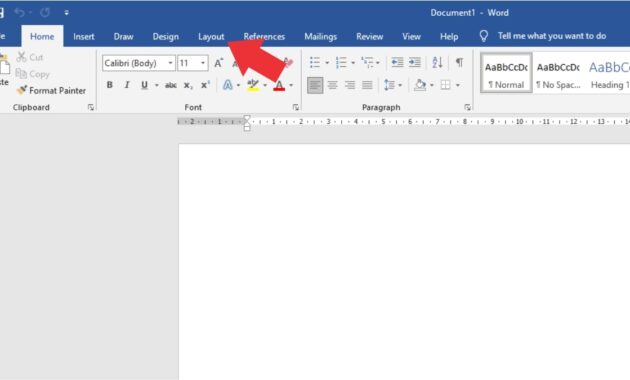 Ukuran kertas A4 di Word langkah ke-2