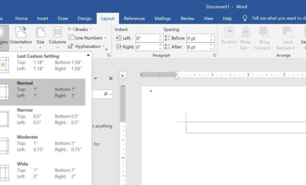 Apa itu margin di Word?